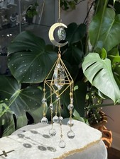 Crescent Moon Crystal sun catcher Rainbow Maker