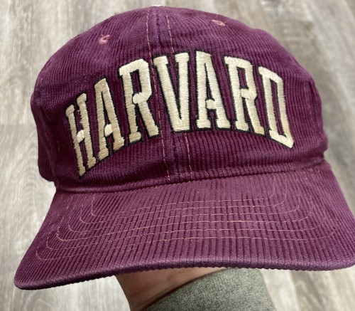 Vintage Harvard purpurrote Cordmütze bestickt STARTER Druckknopflasche Kappe 80er SELTEN - Bild 10 von 10