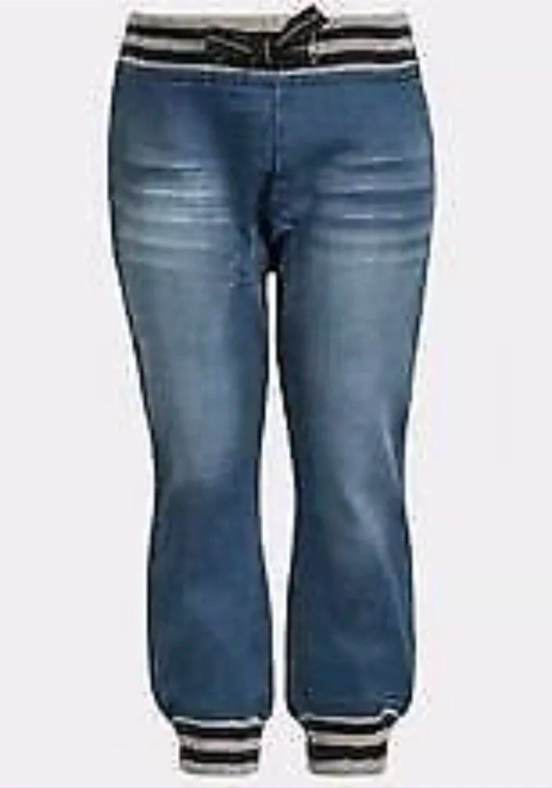 New Minoti Boys Stone Wash Denim Joggers Size 12/18 Months image 3