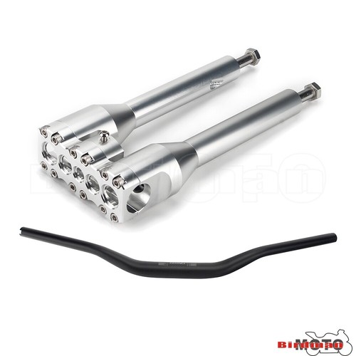Elevadores de manillar estilo club de 10"" para motocicletas con manillar para abrazaderas de barras de 1 1/2 - Imagen 20 de 20