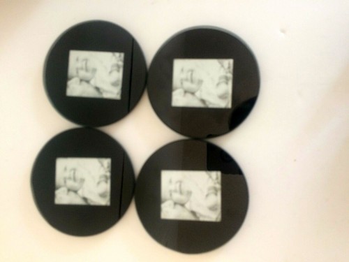 Keepsafe Glass Photo Coasters Set of 4 with Holder - Picture 4 of 8
