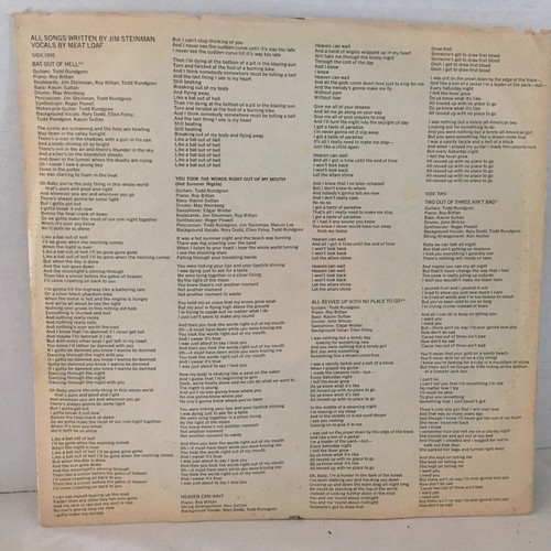 MEAT LOAF LP BAT OUT OF HELL - Picture 3 of 6