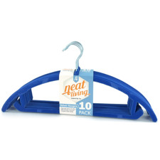 Neat Living Premium Velvet Hangers Pack of 10 Heavyduty- Suit Hangers - Blue