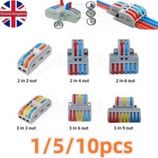 1-10x Electrical Wire Connector Conductor Terminal Block Cable Splitter 2/3 pin