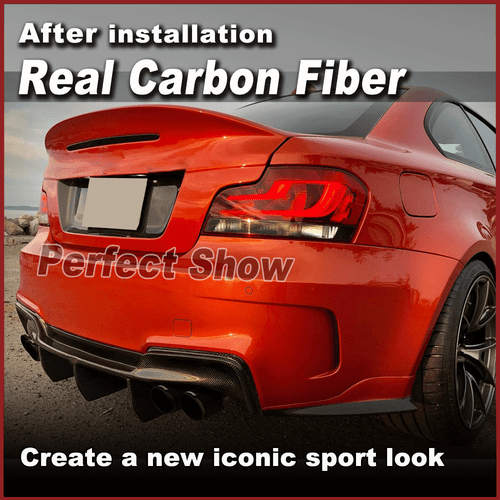 per BMW E82M 1M Coupe diffusore in carbonio diffusore posteriore paraurti spoiler attacco posteriore - Foto 2 di 13