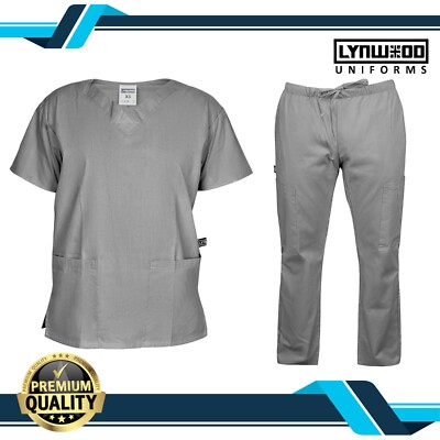 Medizinisches Peeling Uniform Arzt Labor Oberteil + Hose Set Krankenschwester Zahnarzt Arbeitsanzug