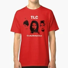 HOT NEW TLC-Band Girl Group Vintage Black T-shirt S - 5XL