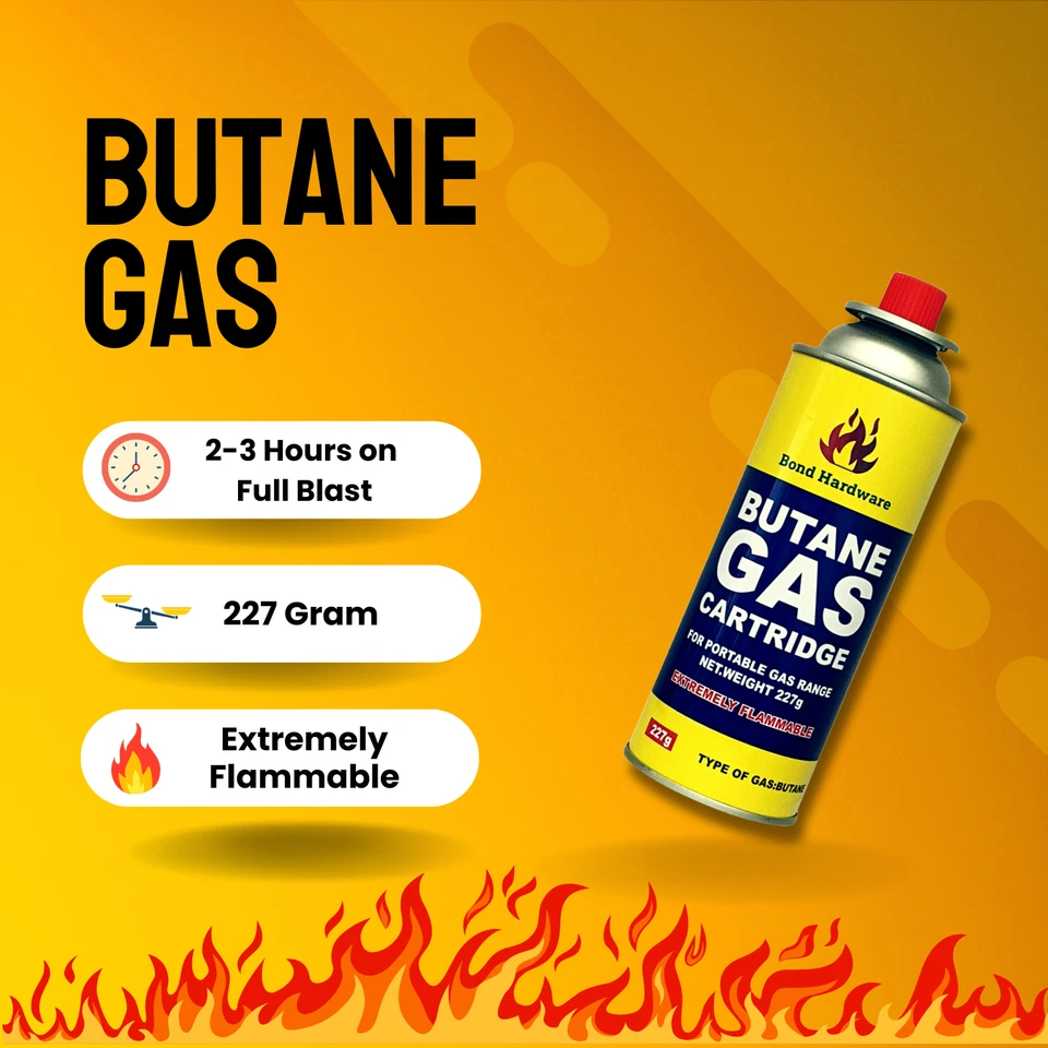 24 x BUTANE GAS BOTTLES 227GRAM CANISTERS FOR STOVES COOKERS GRILL HEATERS - Image 3 of 4