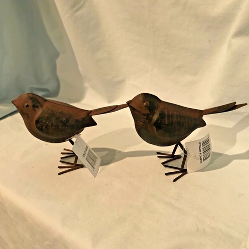 Bird Metal Figurines Lot of 2 Indoor or Outdoor 4" x 5" x 2" Songbird $14.99 - Picture 4 of 11