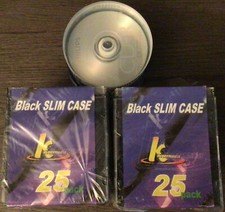 Lot Empty Blank CD or DVD Slim Jewel Cases New Replacement Compact Recordable