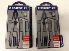 Staedtler Precision Metal Compass 4 Piece Set with Case 2 Count Model 55002