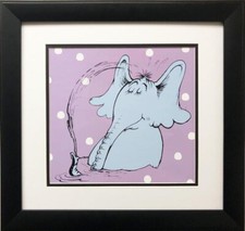 Dr. Seuss "Horton Hears a Who" NEW FRAMED ART Elephant