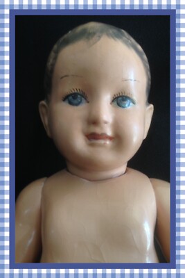 Poupon Composition Début 20ème – 63 Cm – Vintage Français – Garçon – Occasion