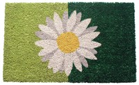 Entryways Non Slip Coir Doormat 17-inch By 28-inch One Daisy On Green on sale Entryways Non Slip Coir Doormat 17-inch By 28-inch One Daisy On Green on sale