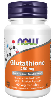 NOW Foods Glutathion 250mg 60 Veggie Kapseln Antioxidans Entgiftung Leberunterstützung