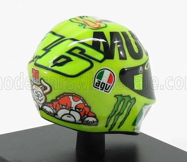 #46 AGV Valentino Rossi MotoGP Mugello 2016 Diecast Helmet 1/10 Minichamps - Image 2 of 2