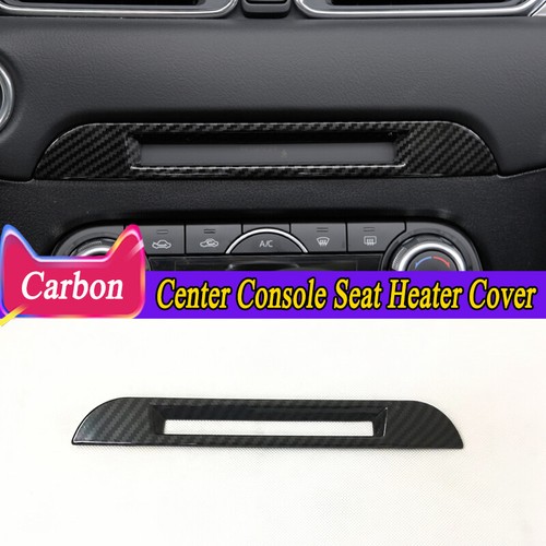 Carbon Fiber Center Console Seat Heater Cover Trim For Mazda CX5 CX5