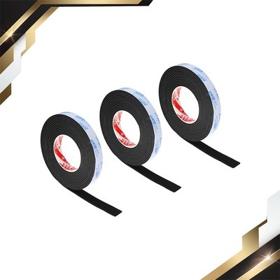 3 Pcs 3/4''W x 1/8''T x 16.4Ft EVA Single Sided Foam Tape Black