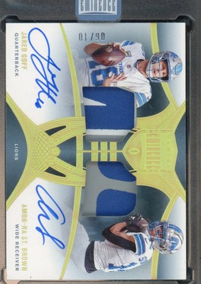 2024 Panini Eminence Jared Goff / Amon-Ra St. Brown Dual Patch Auto 6/10