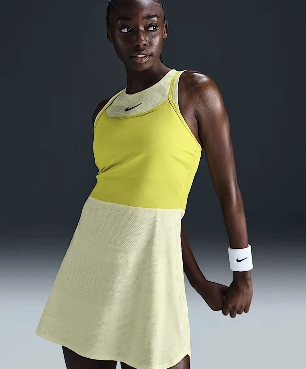 tennis nike dresses Women's NikeCourt Slam Dri-FIT Dress, Large, Black Made for all of your stances Nike Women's Court Advantage Tennis
