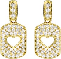 Jacques Lemans - Ohrstecker Herz Sterlingsilber Vergoldet Mit Zirkonia PavéE