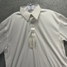 Collars Co Polo Shirt Mens Extra Large White Performance Stretch Golf Preppy