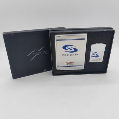 Rare MILD SEVEN cased cigarette case and Zippo lighter