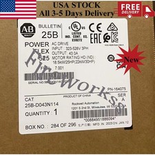 New Allen Bradley 25B-D043N114 AB 25BD043N114 PowerFlex 525 AC Drive US