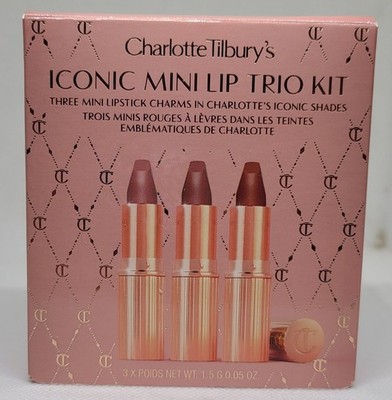 Charlotte Tilbury Iconic Mini Lip Trio Lipstick Kit .05 oz each New In box