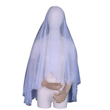 Bride Veil Beach Wedding Veil Double Layer Beadwork Veil Bridal Shower Veil