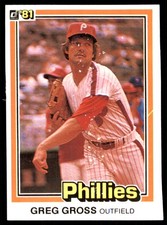 Greg Gross 1981 Donruss #598 Phillies MLB READ FREE SHIPPING AutographDen