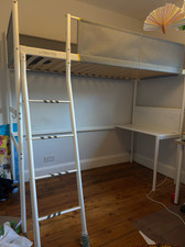 Ikea loft bed (VITVAL) with desk