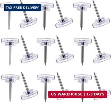 150 Count Push Pins, Willrain Clear Thumb Tacks Suitable