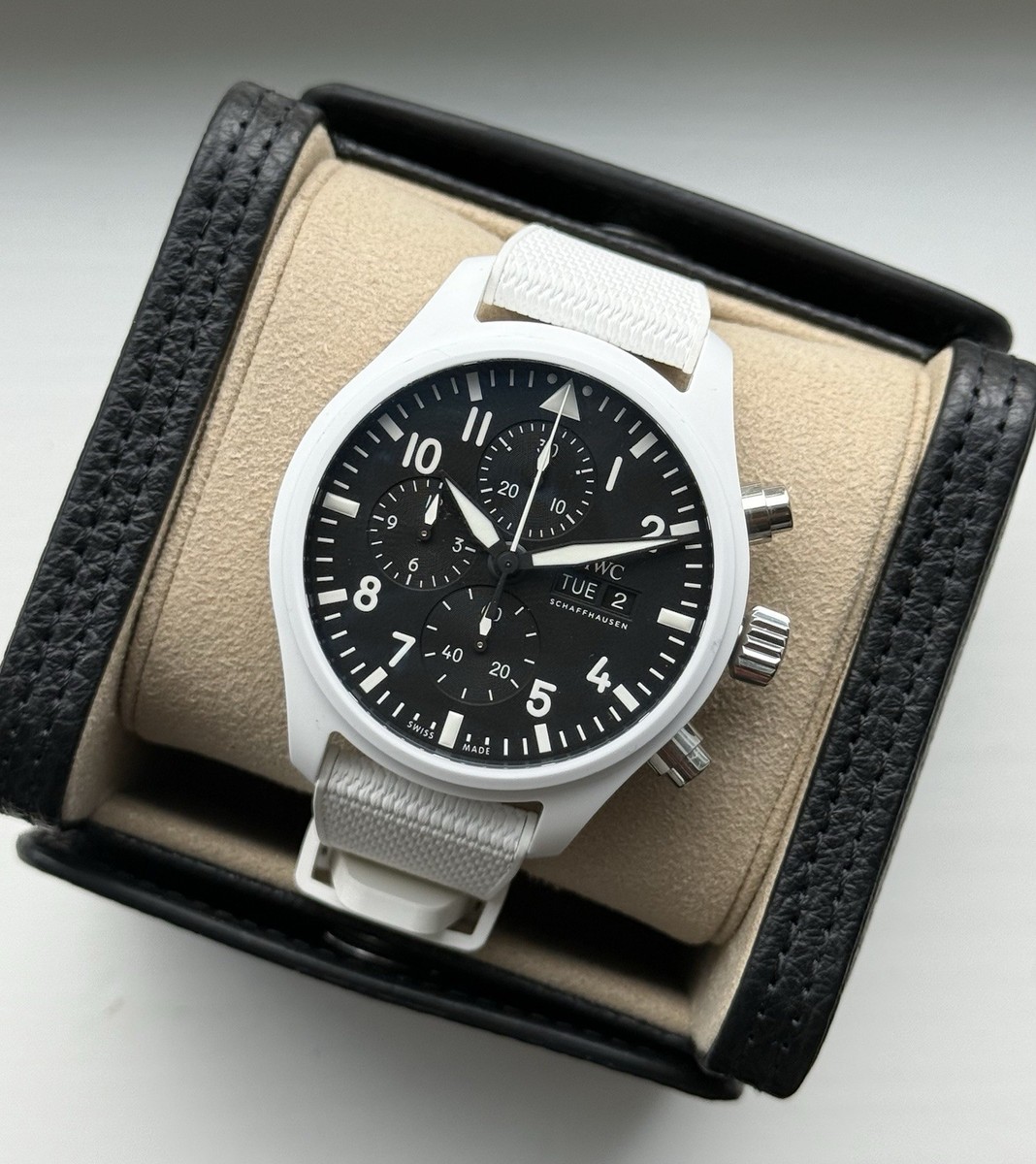 IWC Pilot Chronograph Top Gun 'Lake Tahoe' White Ceramic Sneakers