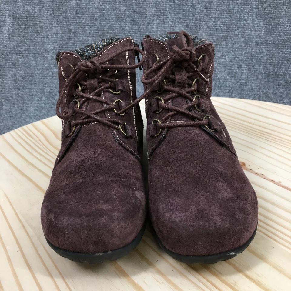 Botas Propet para mujer 7X EE Delaney informales con cordones cremallera botín WFV002S gamuza púrpura Foto 4 de 4