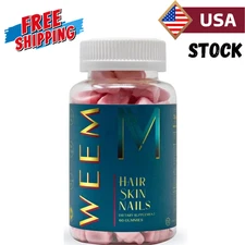 WEEM Hair Skin and Nails Gummies - Supports Healthy Hair - Vegan biotin Vitamins