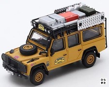 1/64 Mini Car Land Rover Defender 1989 Camel Trophy Winner RHD Yellow MINI GT