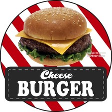Cheese burger DECAL Choose Your Size Snack Concession Food Truck Sticker sc