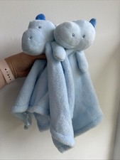 Pure Baby TJM Dinosaur Blue Baby Comforter Soft Toy Soother two x2