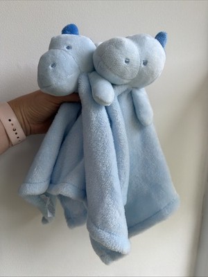 Pure Baby TJM Dinosaur Blue Baby Comforter Soft Toy Soother two x2