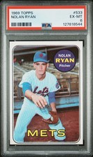 1969 Topps Nolan Ryan #533 RC Rookie Card PSA 6