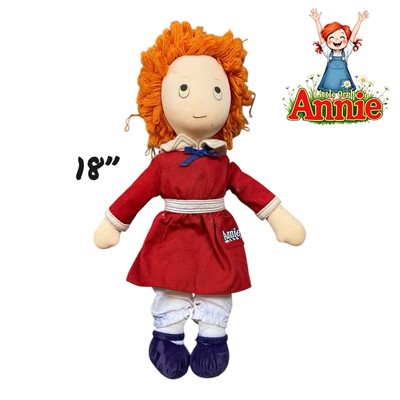 Vintage 1982 Little Orphan Annie Doll Plush Stuffed Toy Applause