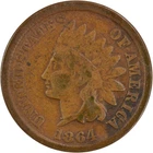 1864 Indian Cent L on Ribbon VG Uncertified #100
