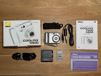Nikon Digital Camera Coolpix 5900 5.1MP Silver Tested Full NEW BATTERY