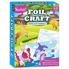 Foil Art Craft Kits for Kids , Animals Mega Mess -free Fun Activity Set for C...