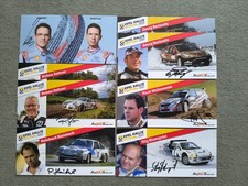 8x ręcznie podpisany Eifel Rally Festival Aks osobiście zebrany Blomqvist, Neuveille