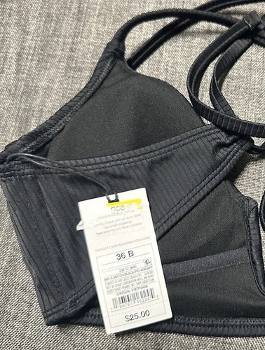 Shade & Shore Bikin Top Black 36B NWT - Picture 5 of 6