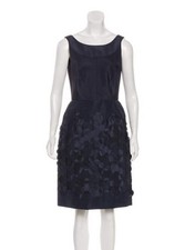 Oscar de La Renta Knee Length Silk Dress