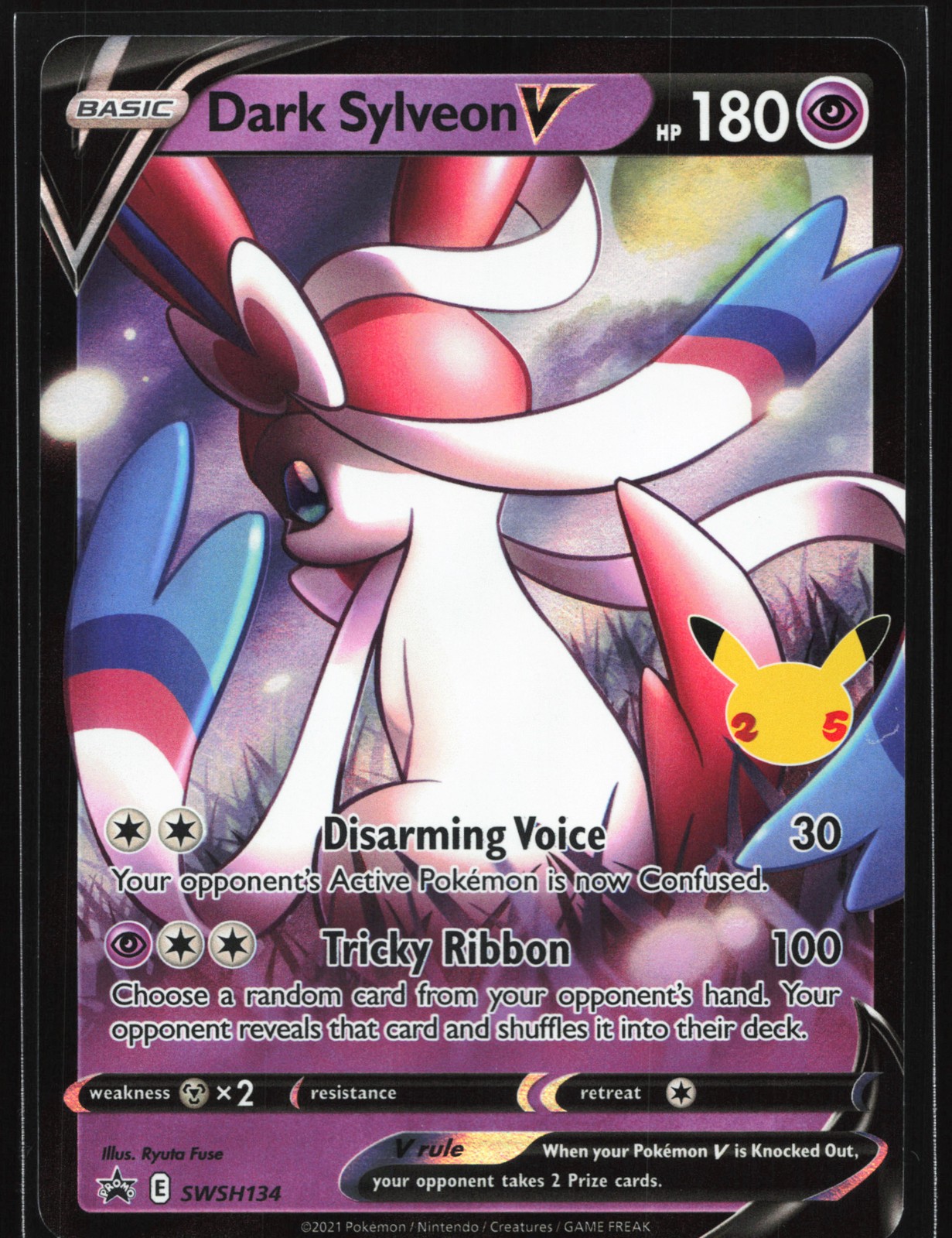 Dark Sylveon V SWSH134 SWSH: Sword & Shield Black Star Promo Pokemon Card