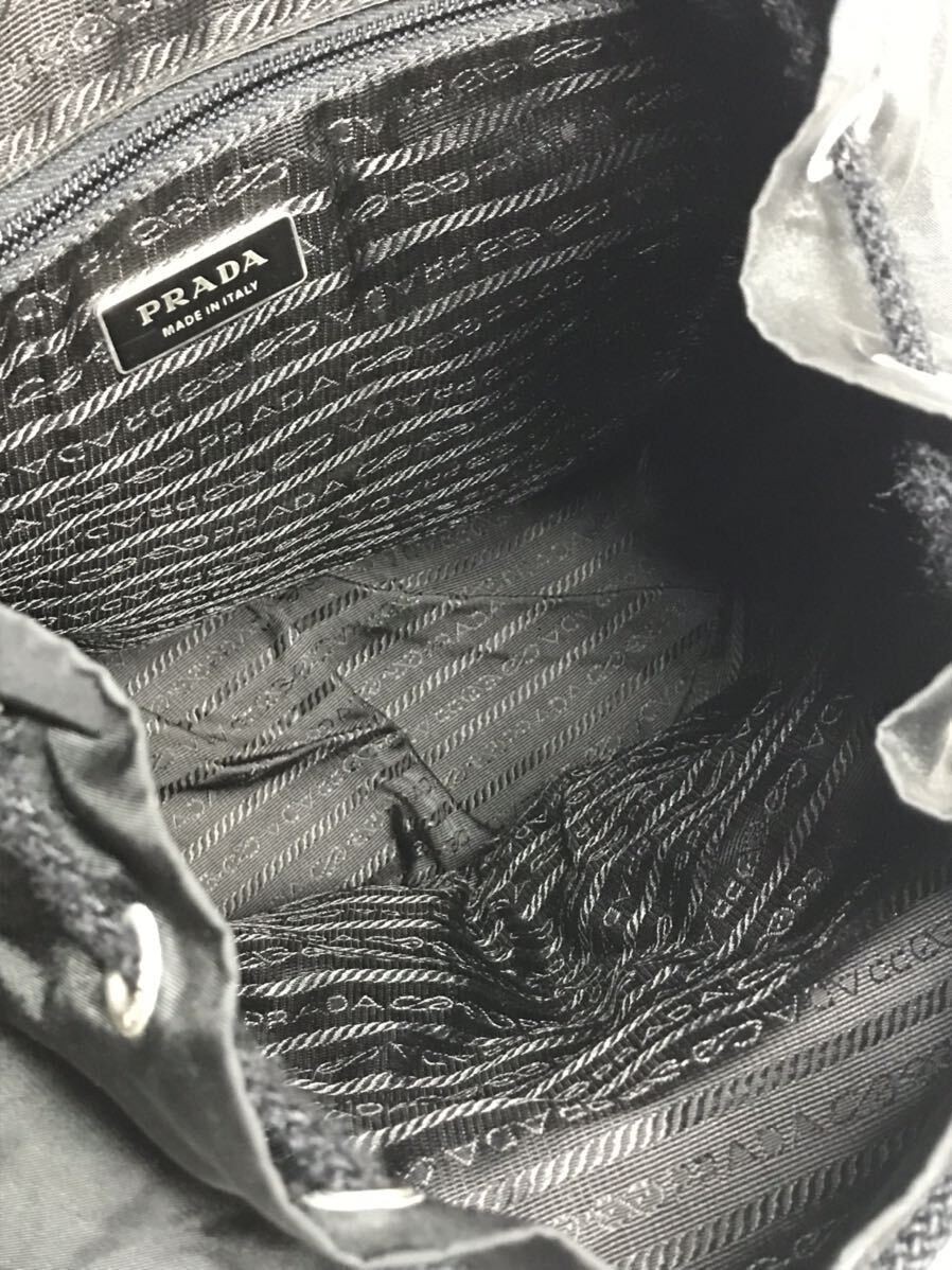 Excellent Condition PRADA Nylon x Leather Triangle Plate Backpack  V 164 Model thumbnail 7